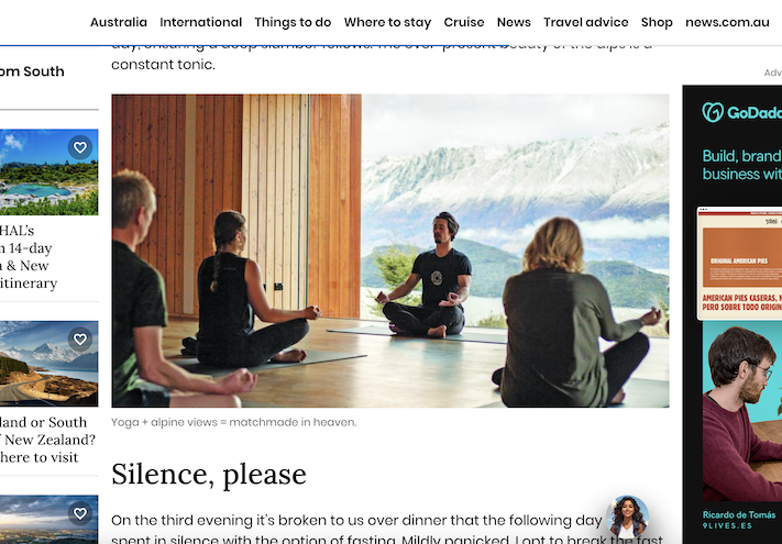 screenshot of online article