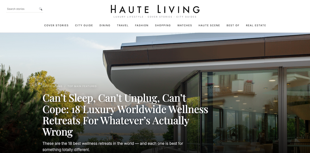 screenshot of online article