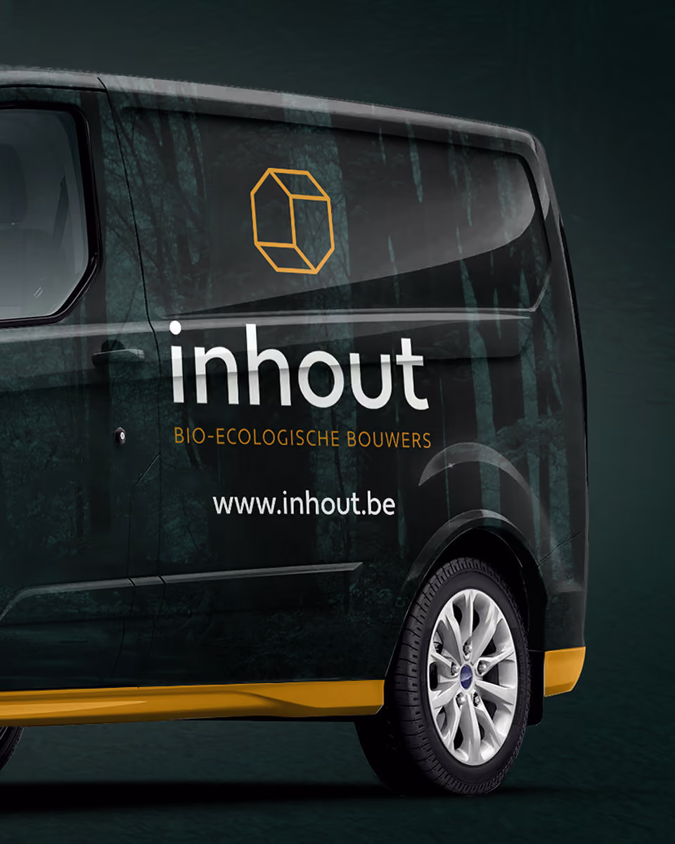 Inhout bestelwagen full wrap detail  - Branding by SIX agency