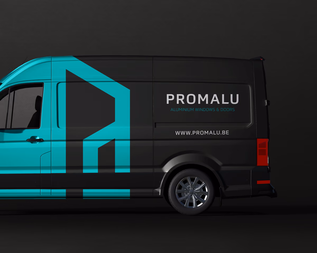 Get inspired by Promalu, bestelwagen met belettering - Branding by SIX agency