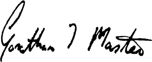 Handwritten signature reading 'Jonathan J Masters' in black ink.
