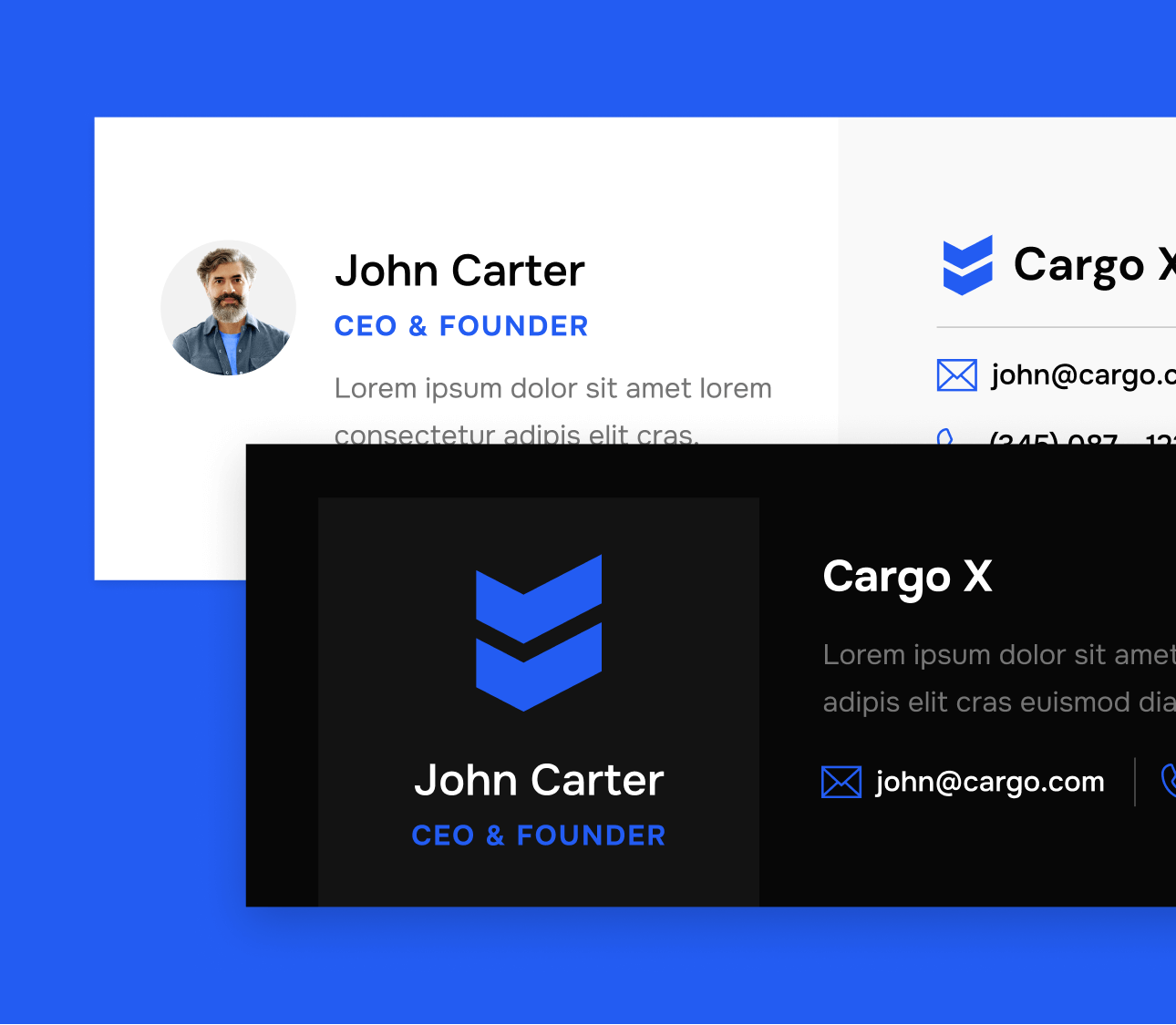 Email Signature - Cargo X Webflow Template