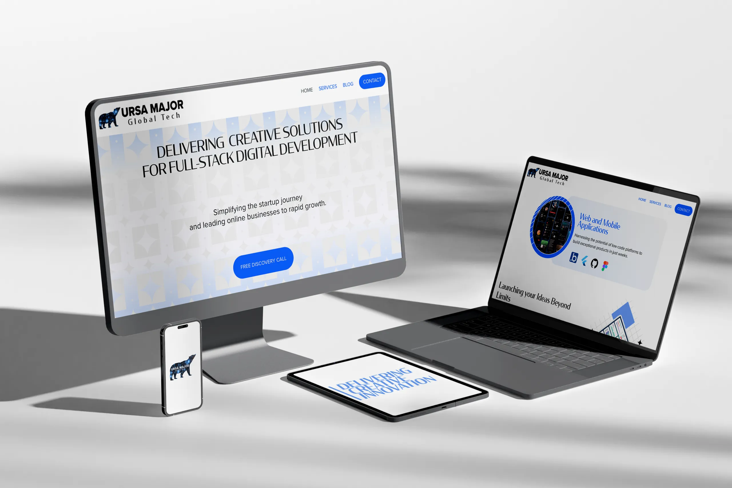 brand and web design client ursa major global tech