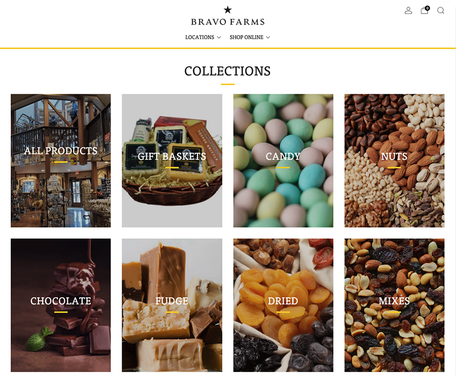 web design web development services client bravo farms central valley california