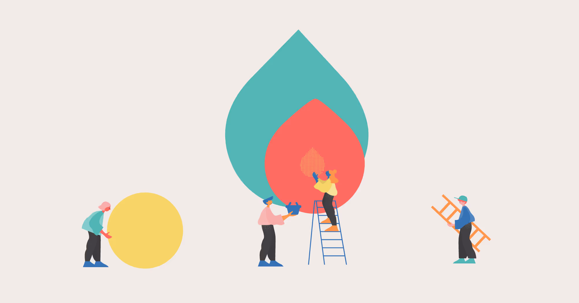 Image of branding strategy components such as colour palette, typography and desired images