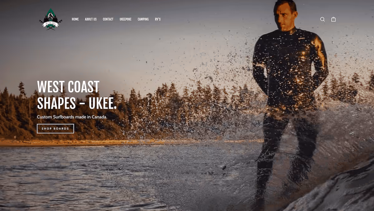 creative design samples from Nimble Digital's work for West Coast Shapes