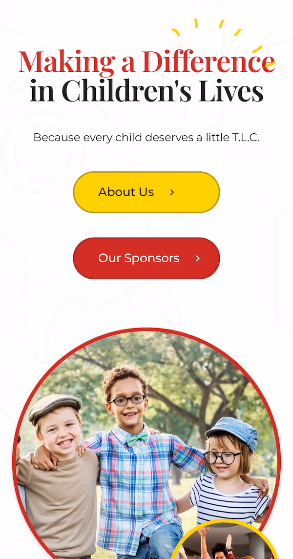 creative design samples from Nimble Digital's work for TLC Fund for Kids