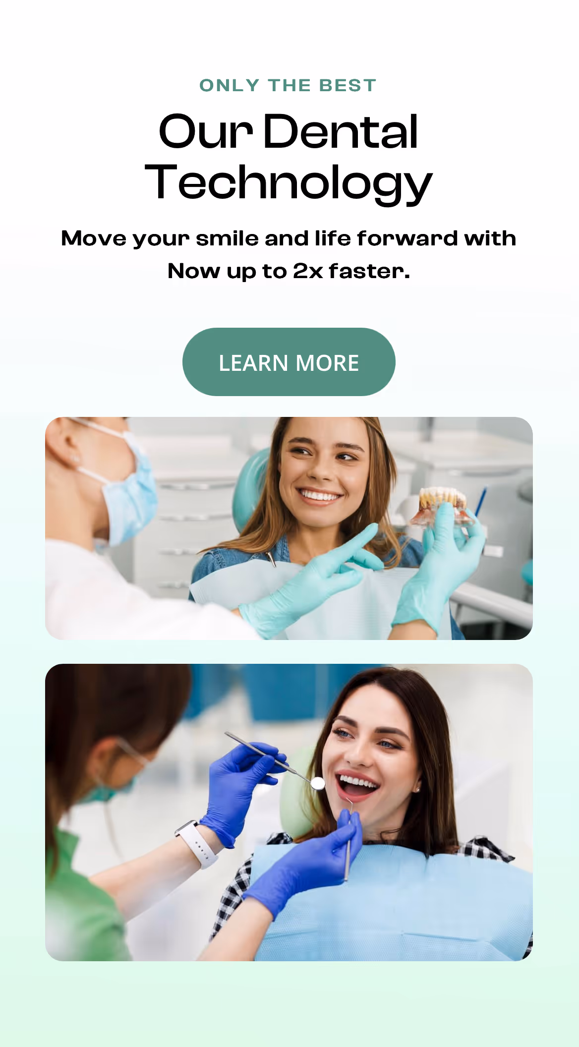creative design samples from Nimble Digital's work for Dentology Dental