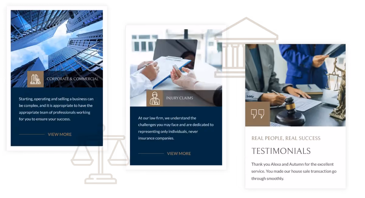 creative design samples from Nimble Digital's work for