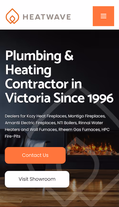creative design samples from Nimble Digital's work for Heatwave Plumbing and Heating