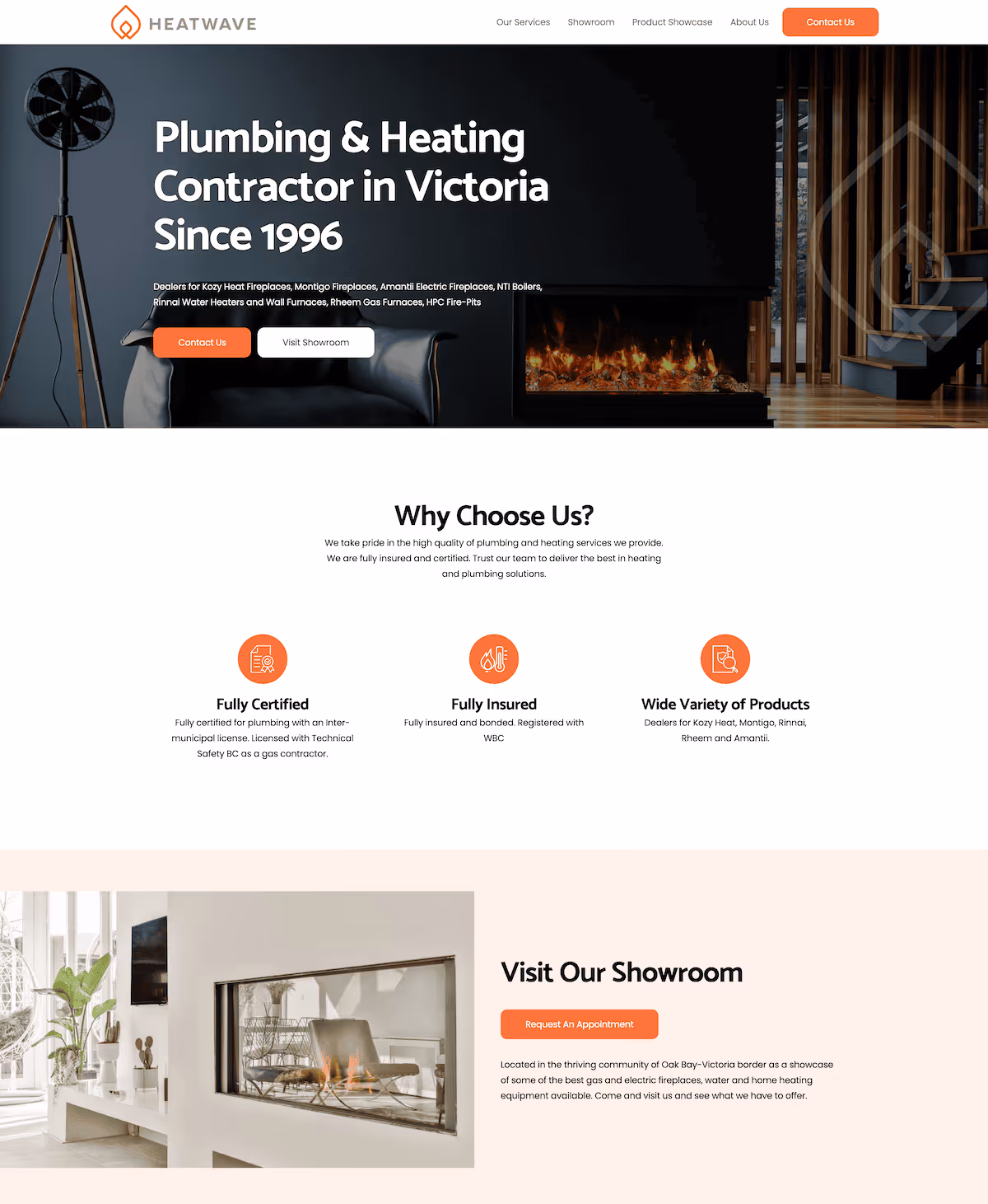 creative design samples from Nimble Digital's work for Heatwave Plumbing and Heating