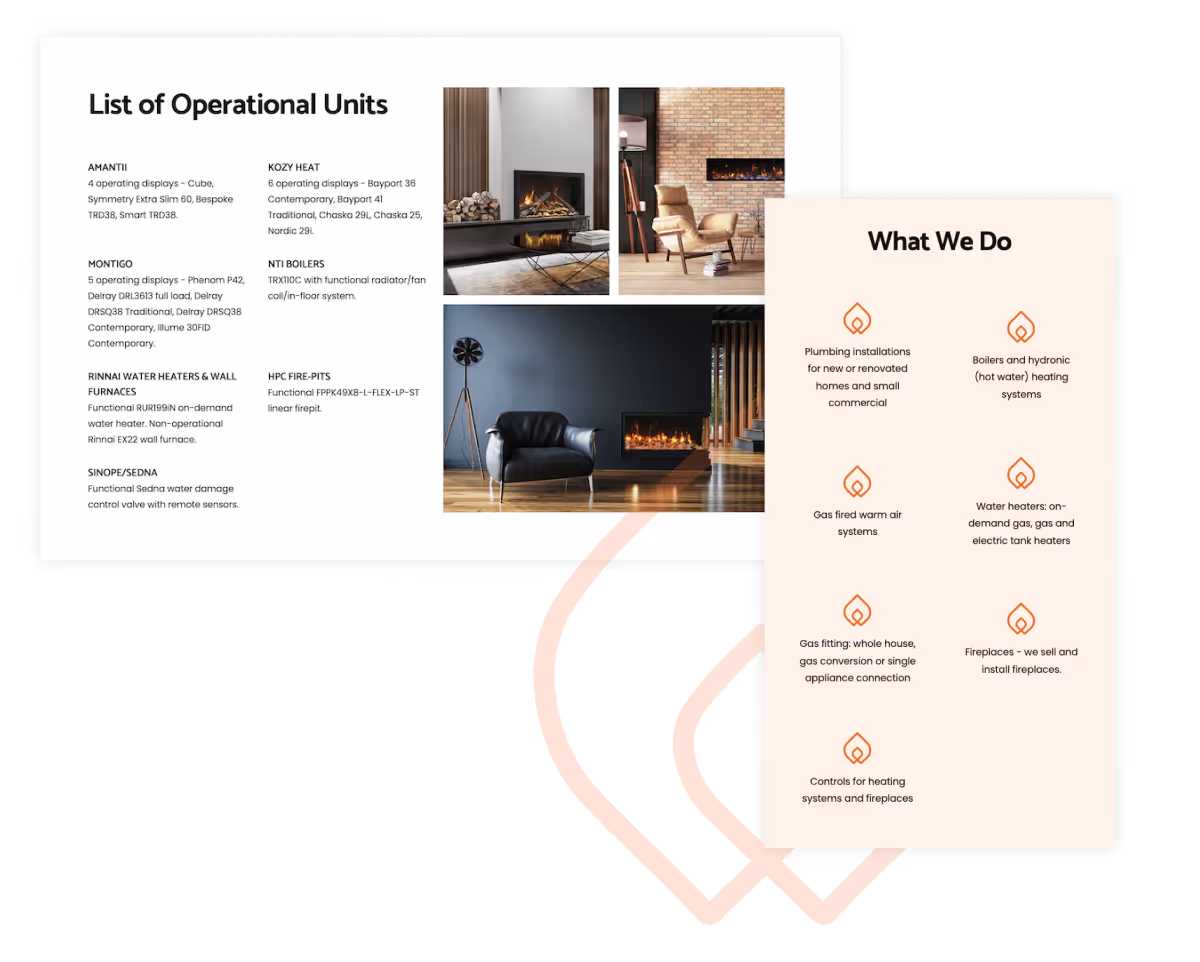 creative design samples from Nimble Digital's work for Heatwave Plumbing and Heating