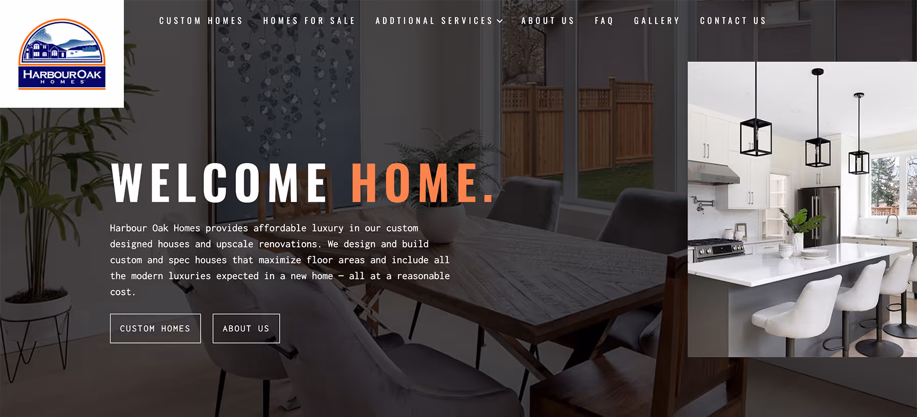 creative design samples from Nimble Digital's work for Harbour Oak Homes