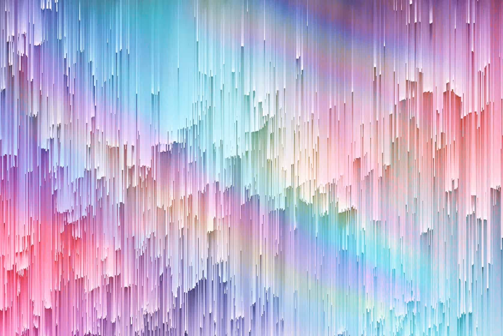 Digitally created. Colorful cascades with rays of rainbow prism colors