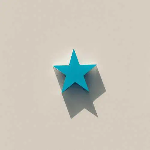 A single blue star displayed against a white backdrop.