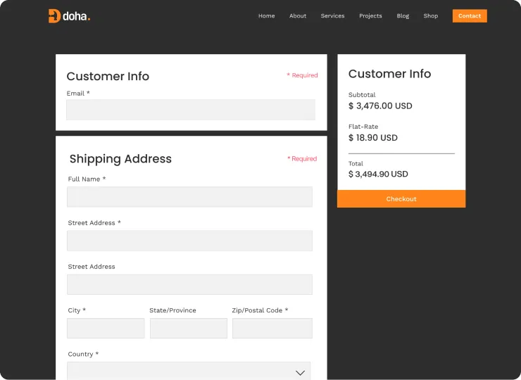 Construction Webflow Template - Doha - Designed by Azwedo.com and Wedoflow.com