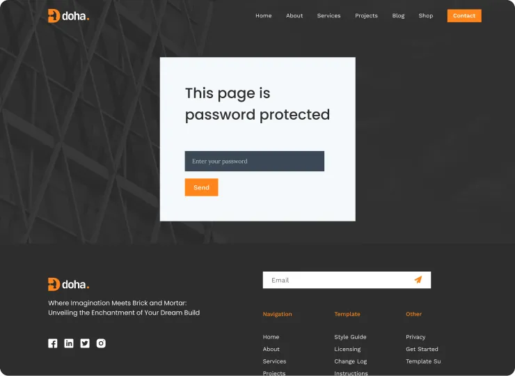 Construction Webflow Template - Doha - Designed by Azwedo.com and Wedoflow.com