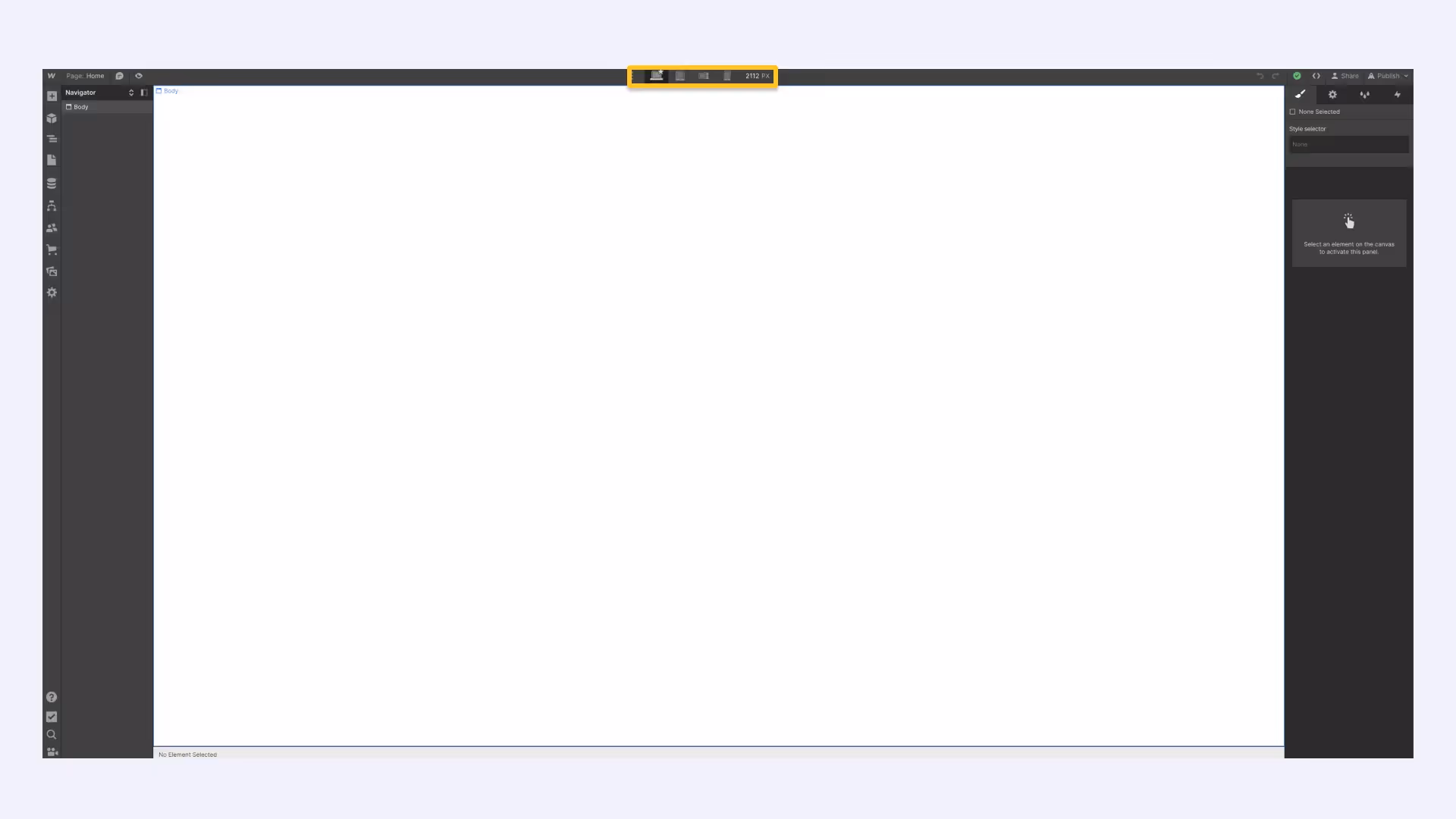 Desingerのブレイクポイントのパネル