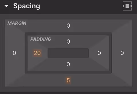 checkfield with padding