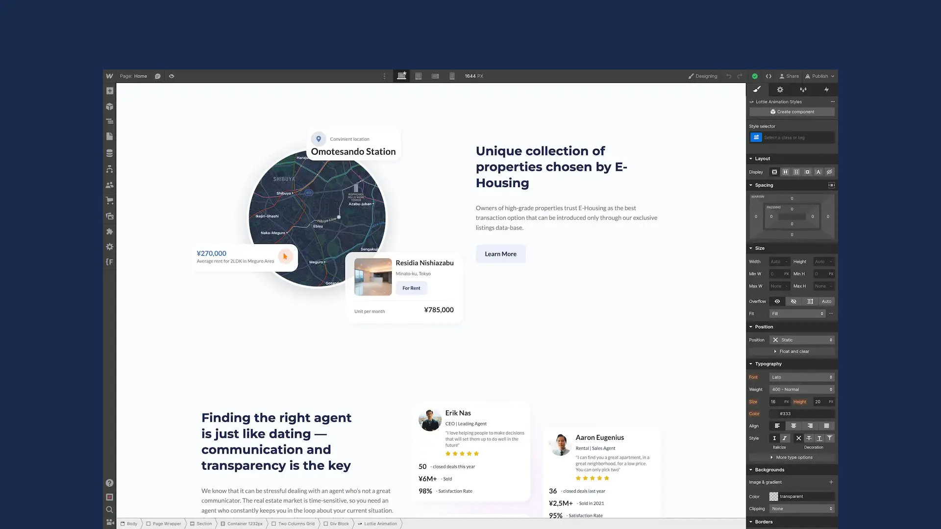 E-Housing website