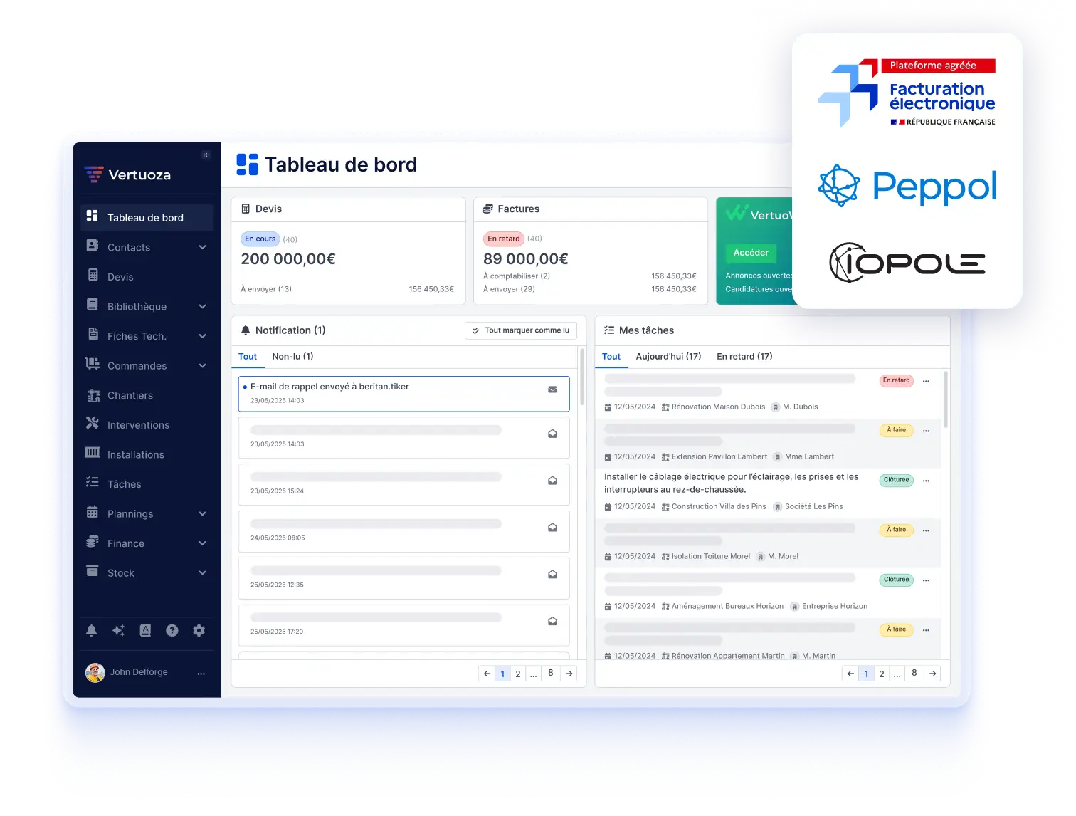 Logiciel Vertuoza desktop & mobile