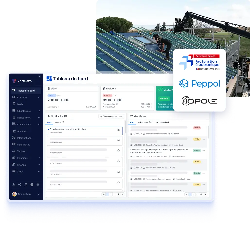 Logiciel Vertuoza desktop & mobile