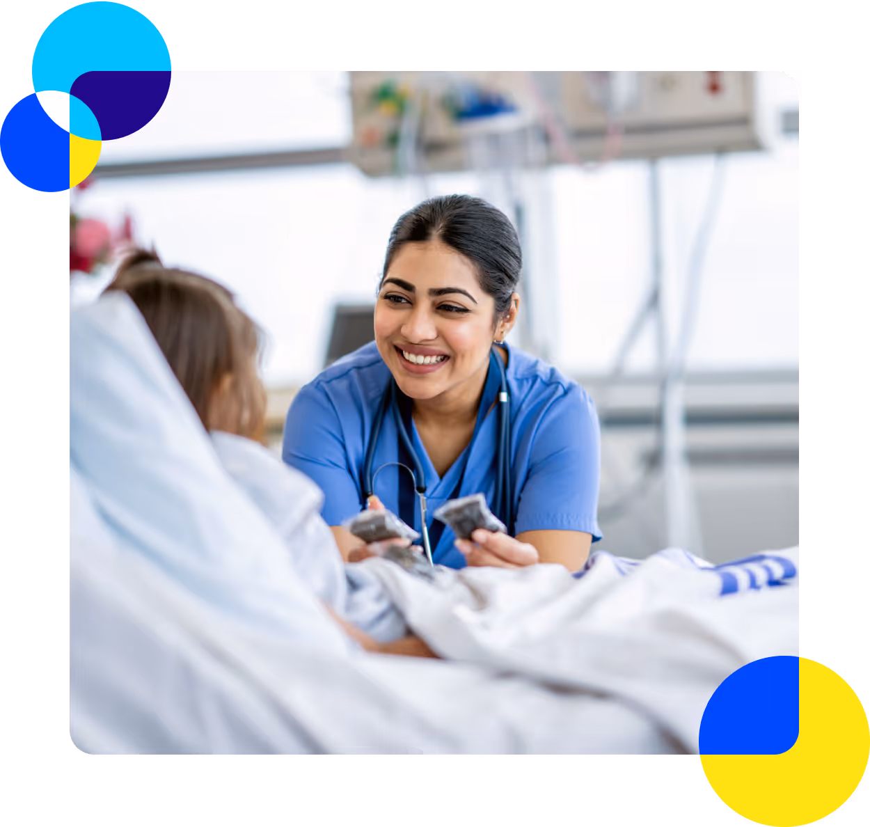 Nurse smiling in hospital