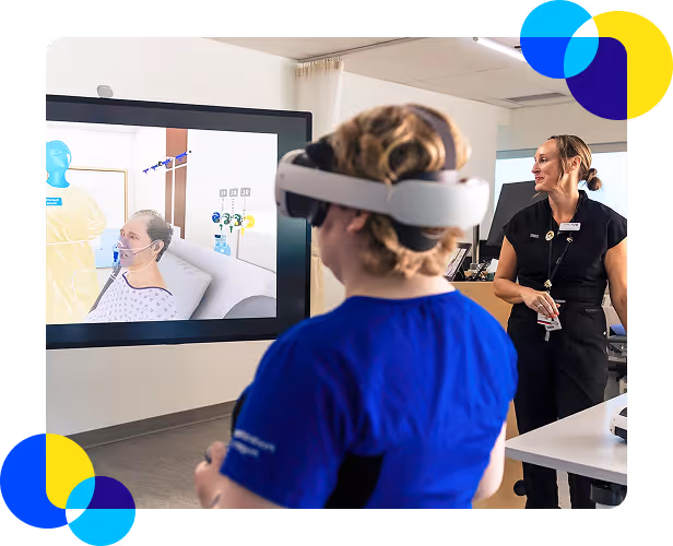Nursing student in VR