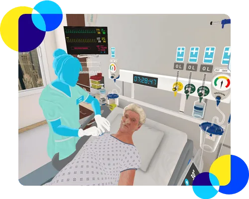 Nurse and patient in VR
