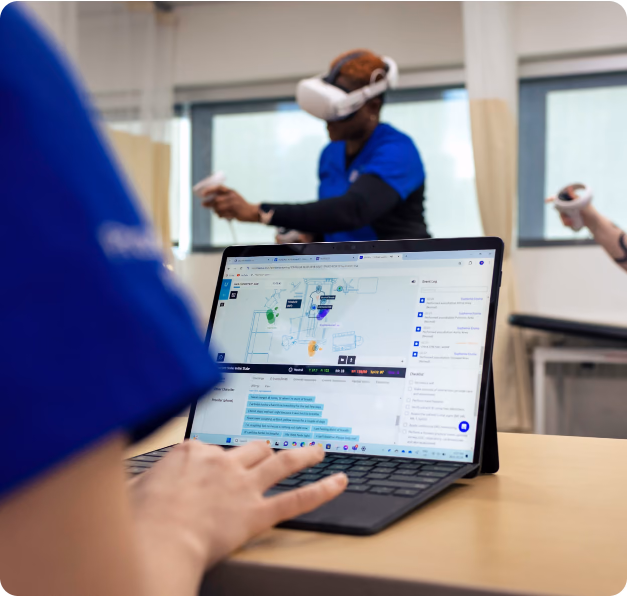 a person using a laptop