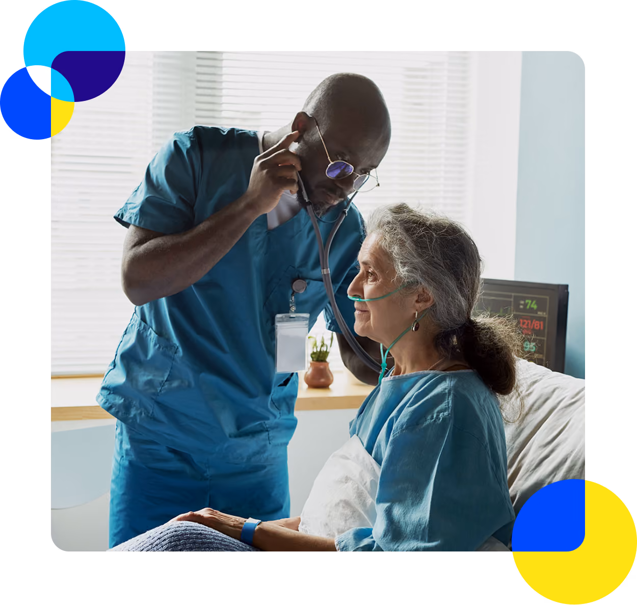Nurse with patient