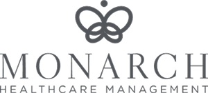 Monarch Healthcare Management logo with a stylized butterfly above the text.
