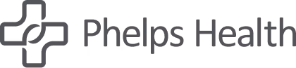 Phelps Health logo with a stylized cross and leaf design.