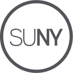 SUNY logo with letters inside a circle.