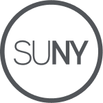 SUNY logo with letters inside a circle.