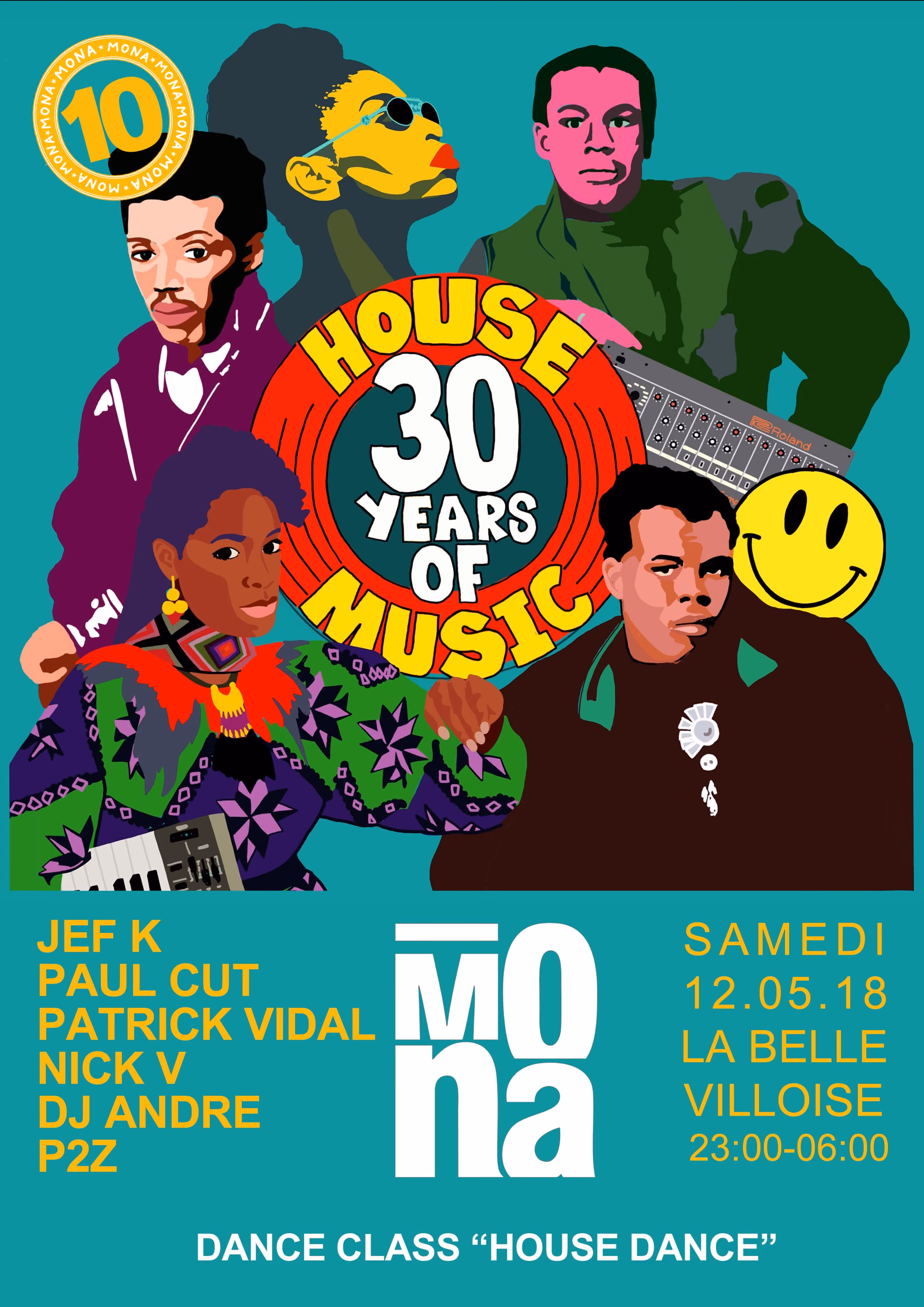 La Mona 30 ans de House avec Jef K, Paul Cut, Patrick Vidal, Nick V