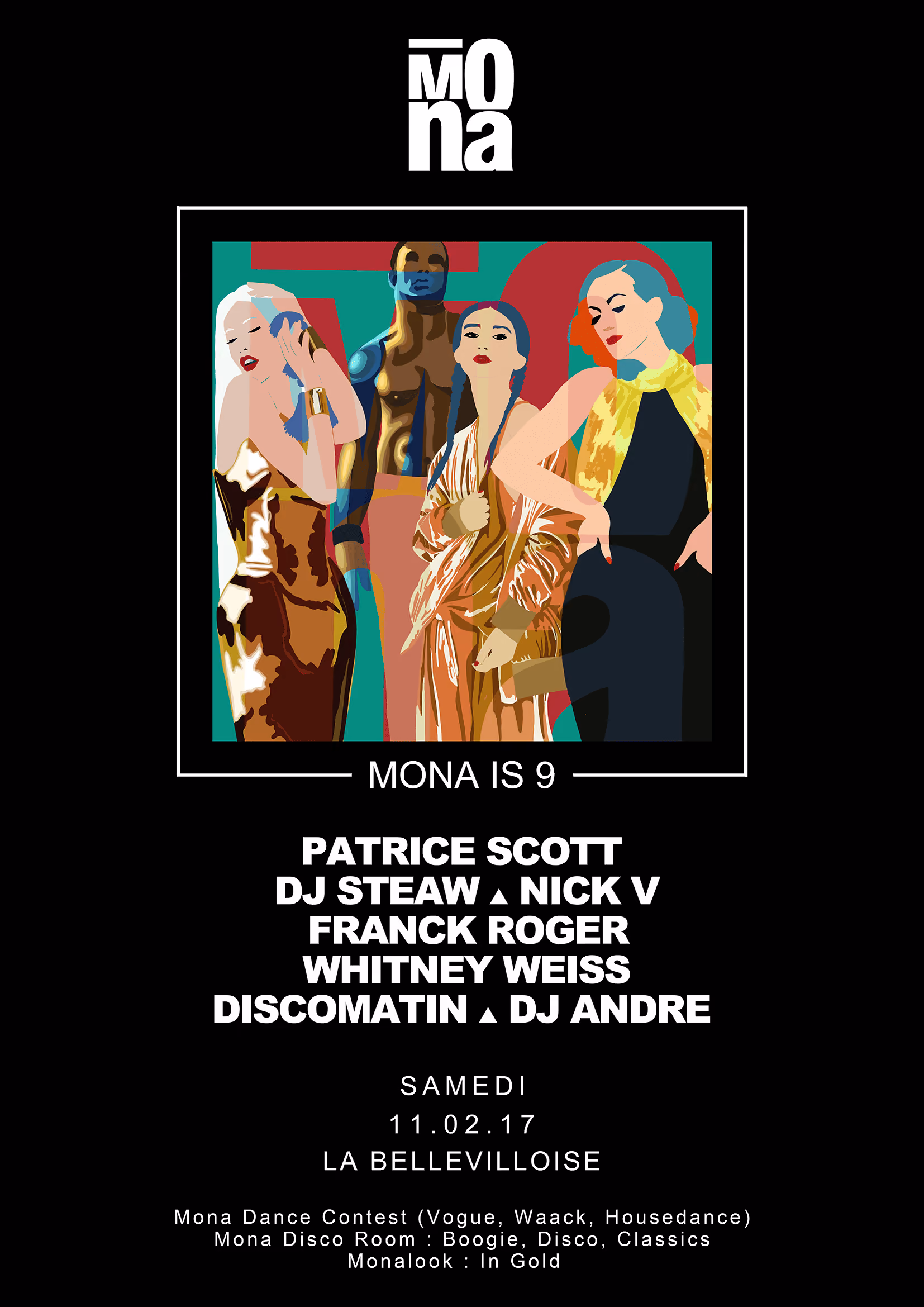 La Mona les 9 ans avec Patrice Scott, Franck Roger, Dj Steaw, Nick V