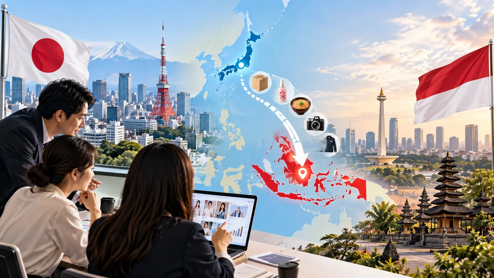 Tim marketing brand Jepang merencanakan kampanye KOL untuk ekspansi dari Tokyo ke Jakarta, Indonesia