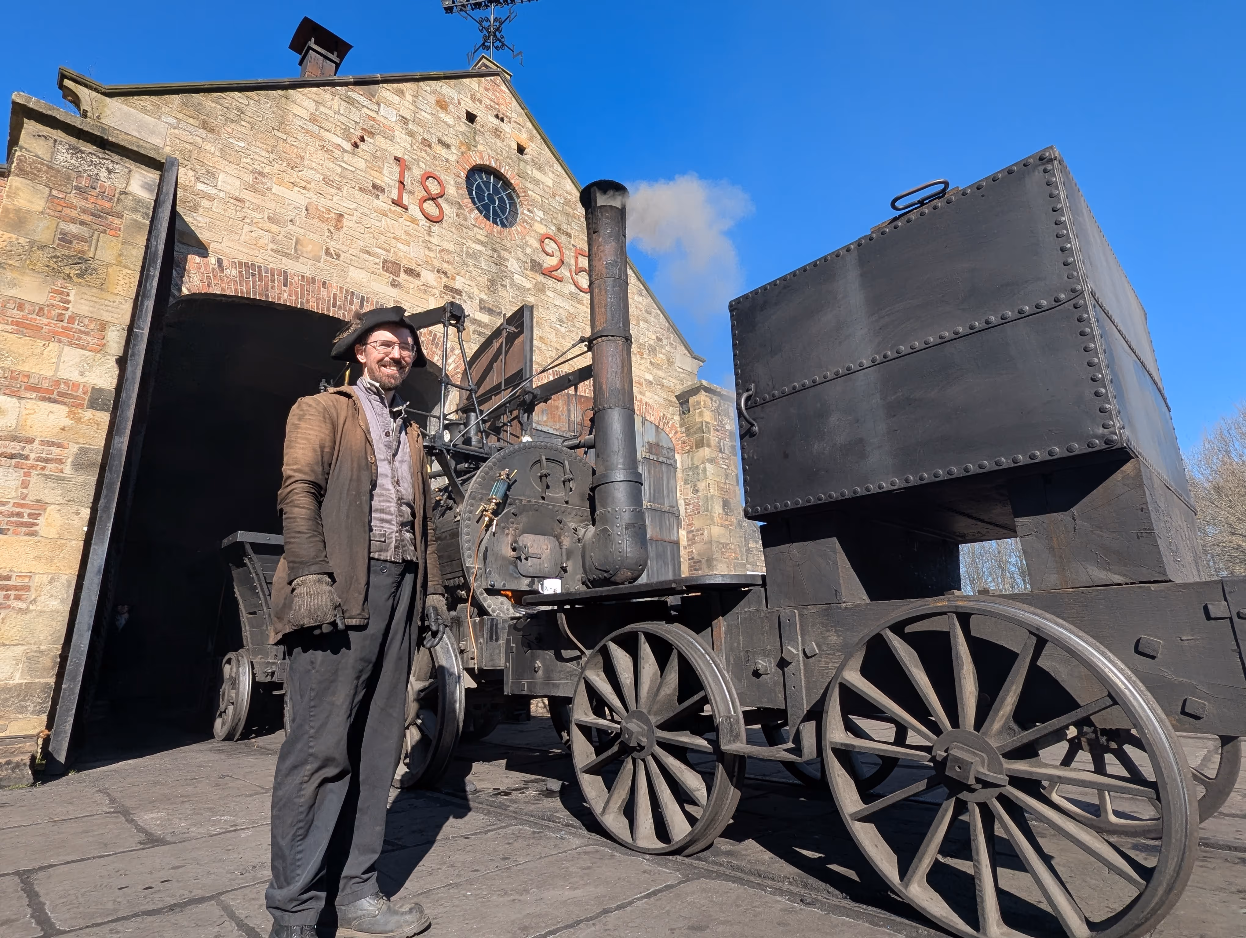 Historic Steam Locomotive at Beamish Museum