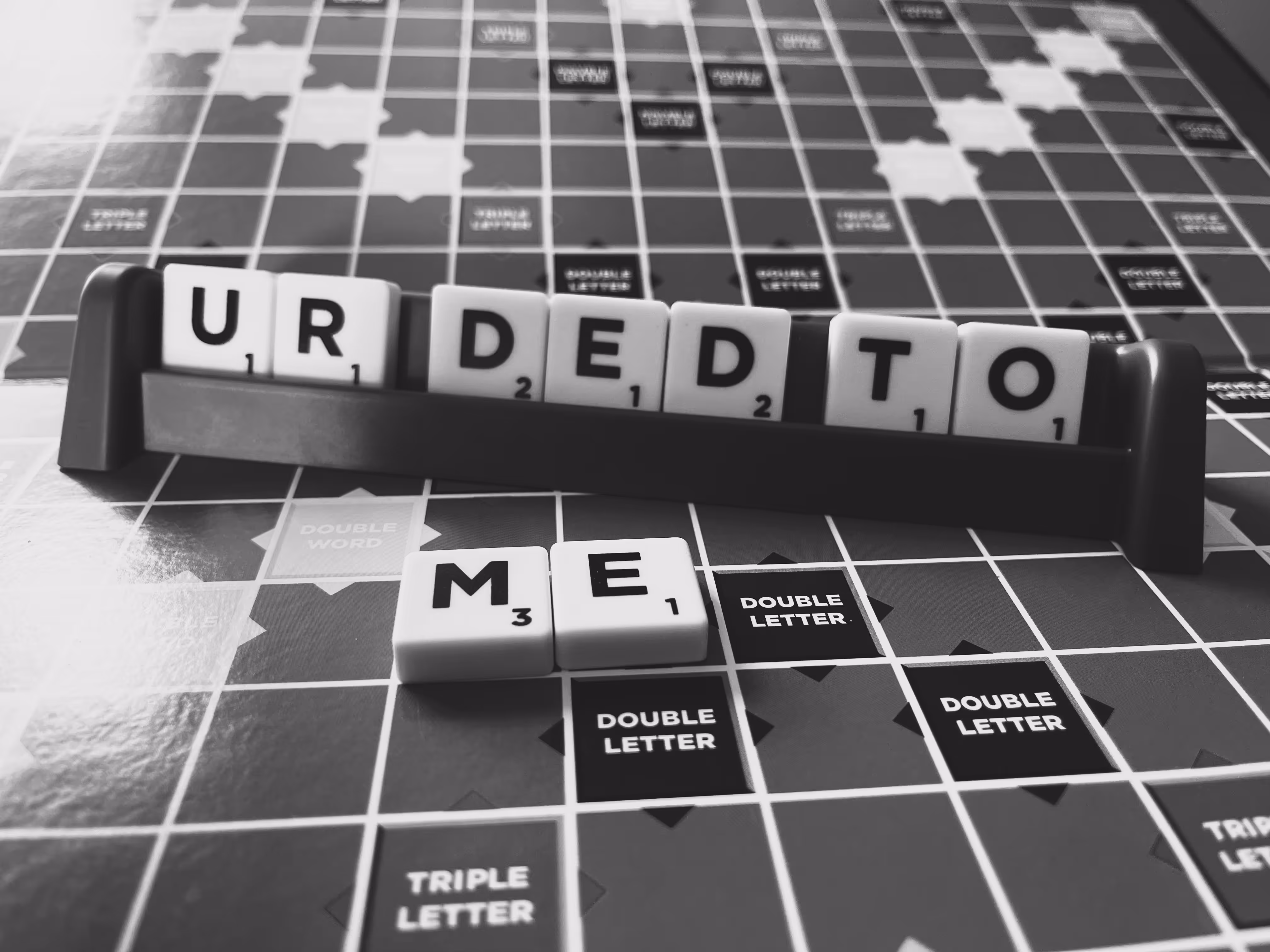 You are dead to me - spelled out in scrabble tles. Article about divorce and separation