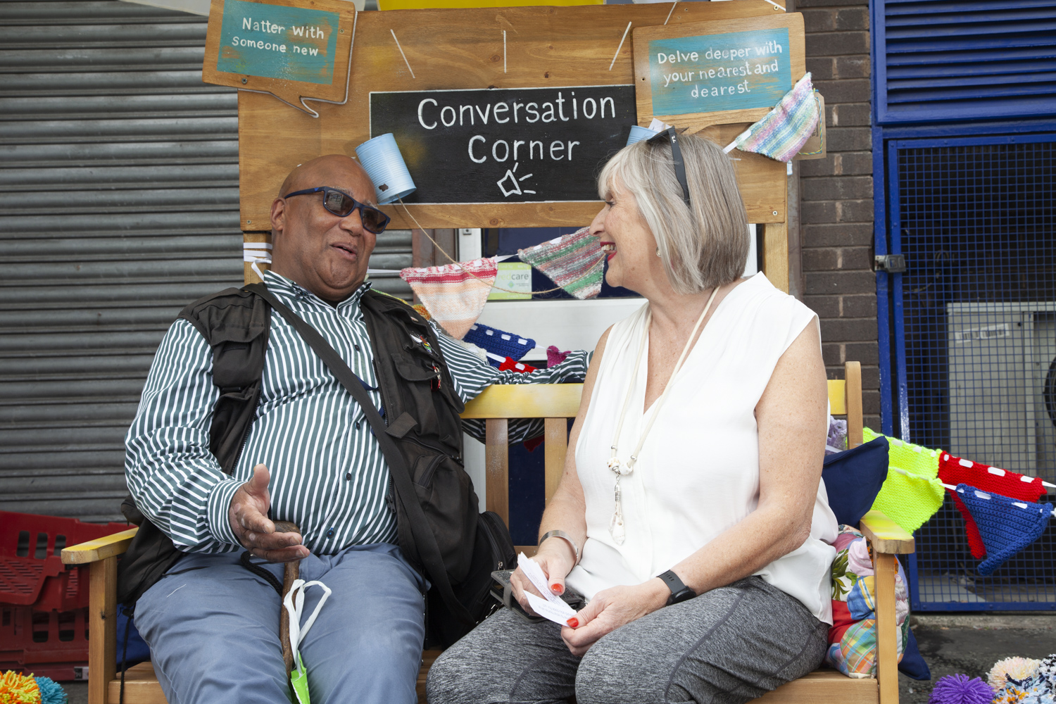 Salford's Art with Heart Conversation Corner (Image: Len Grant)