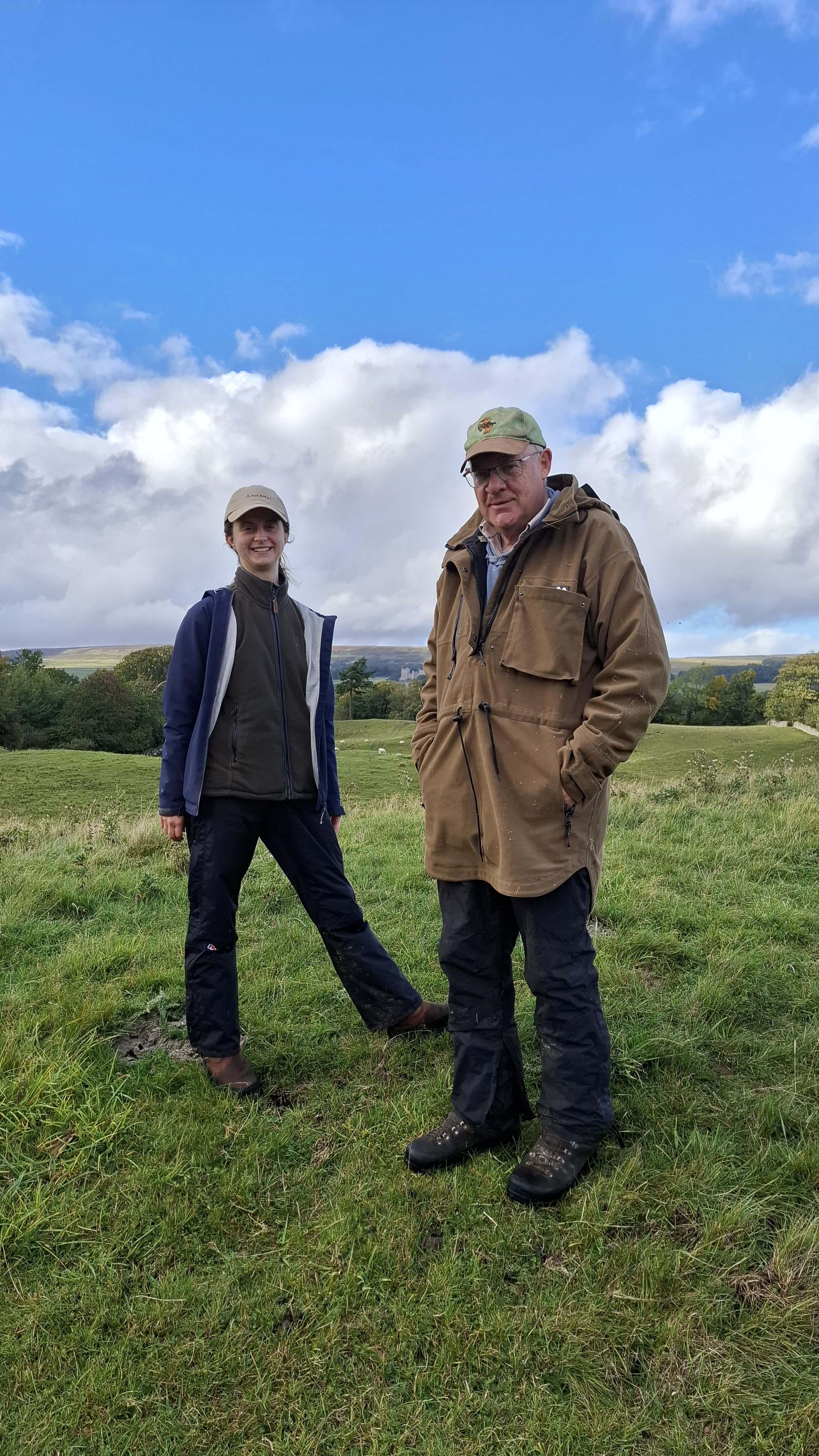 Adrian Thornton-Berry, farmer and leading the Forage for CH4nge project and Ellie Raynor from the GWCT