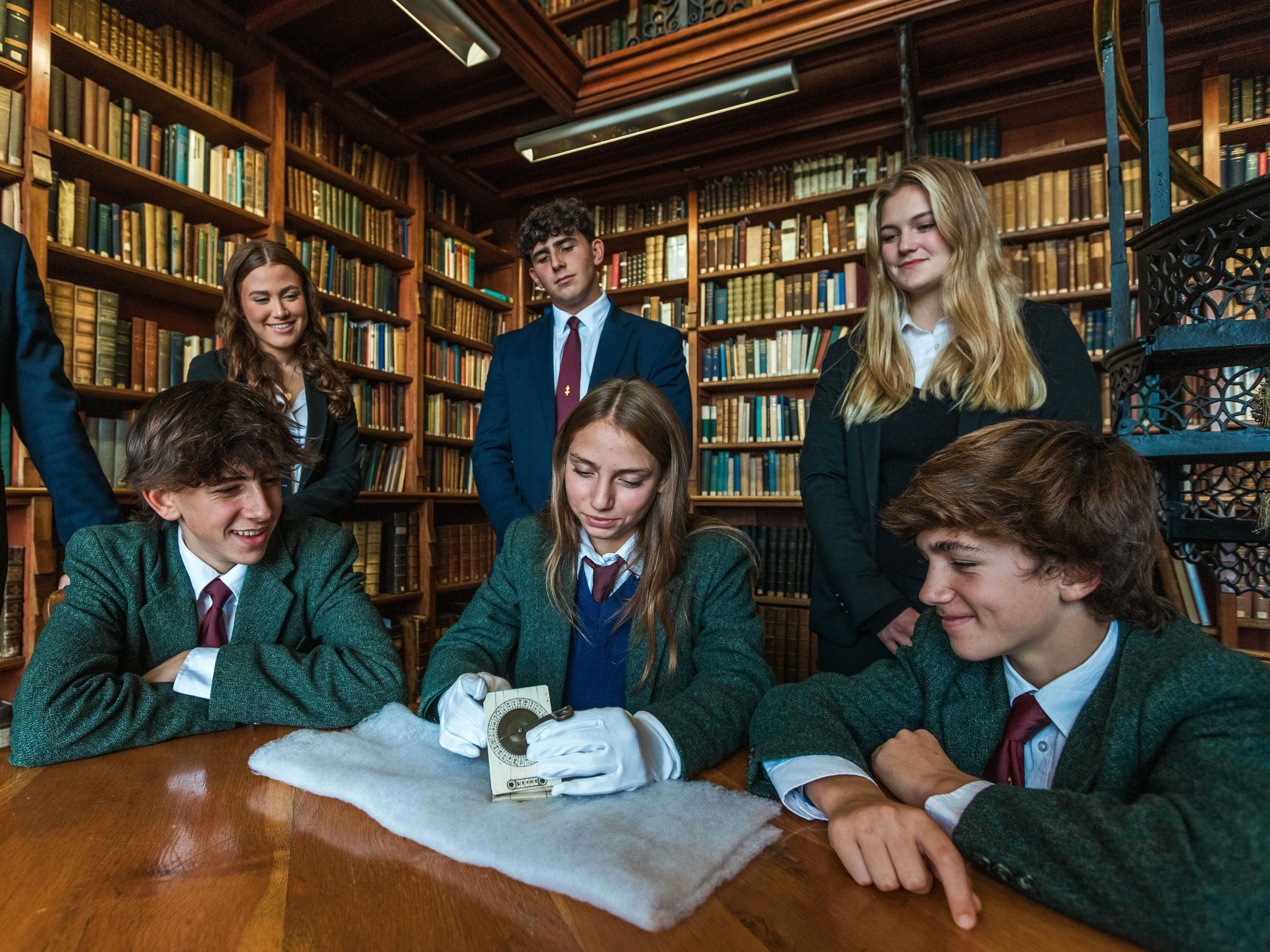 Stoneyhurst College pupils, in Clitheroe, Lancashire, UK