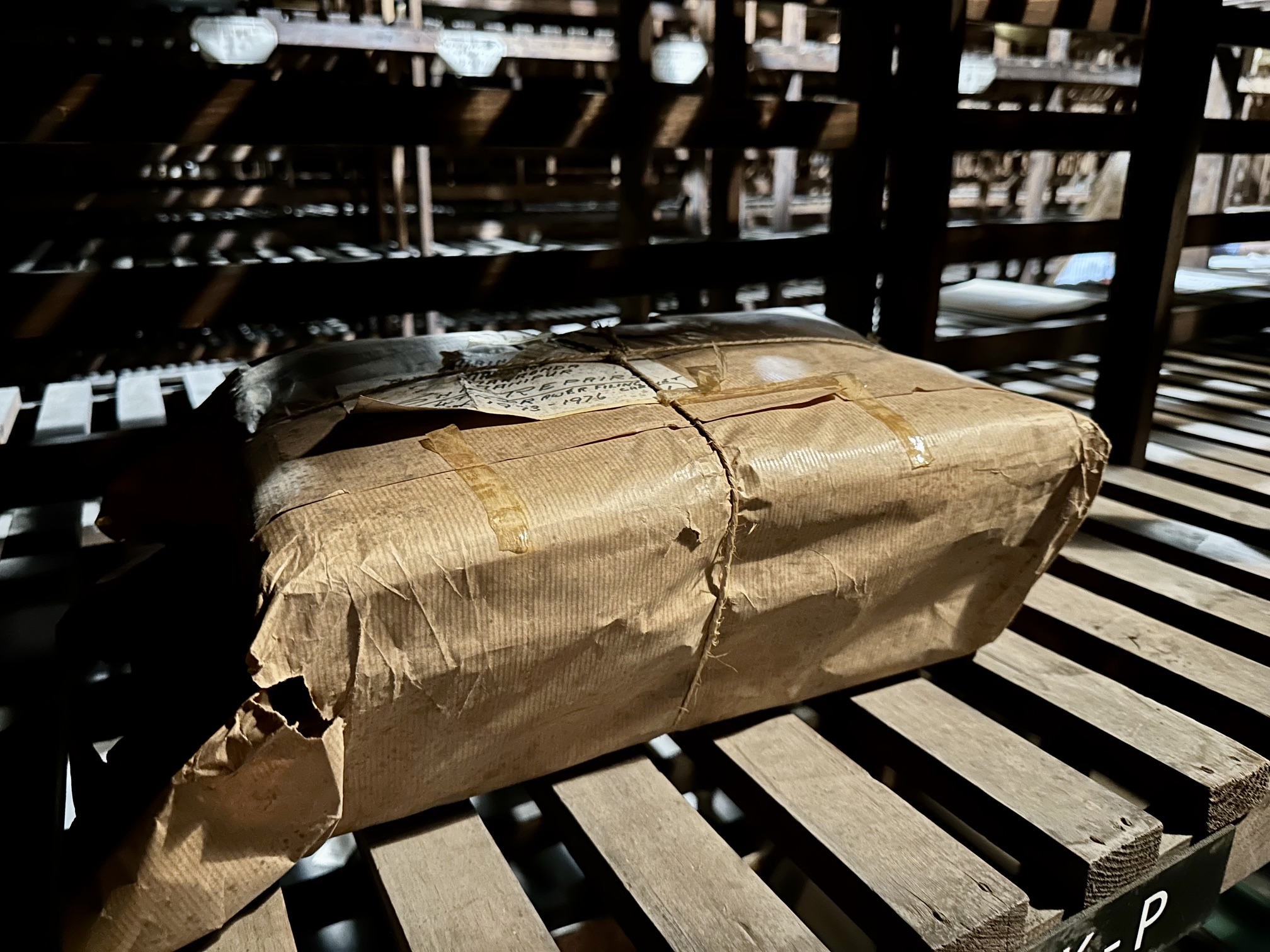 A parcel in the Cunard Building's basement