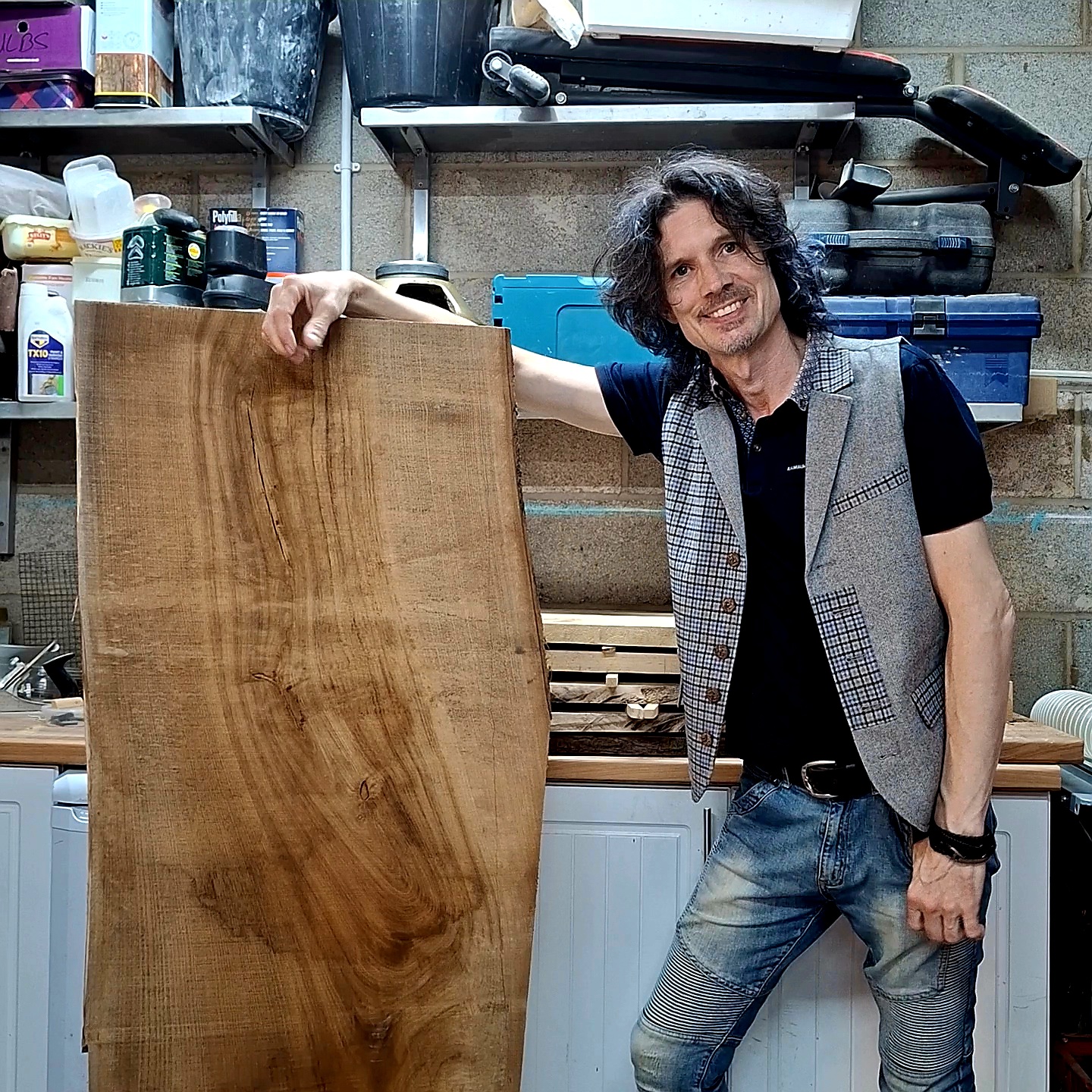 Drew Colson in his workshop