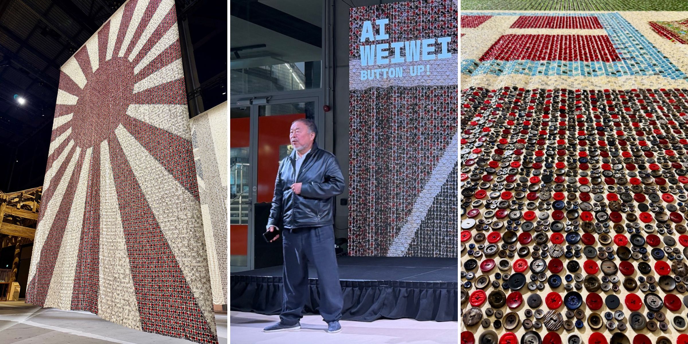 Ai Weiwei at the Manchester launch of Button Up! at Aviva Studios