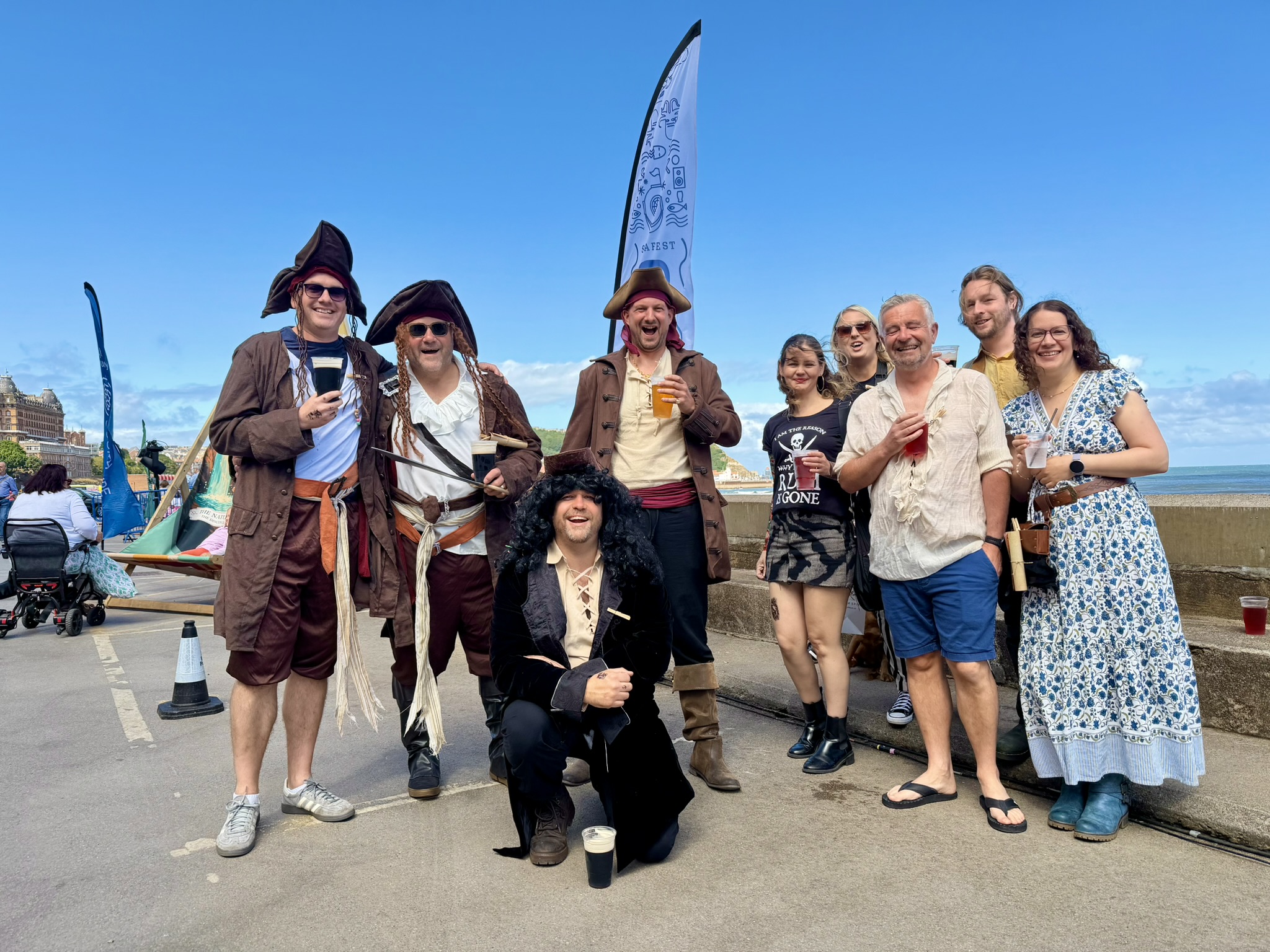 Captain Carl and his Pirates ashore in Scarborough
