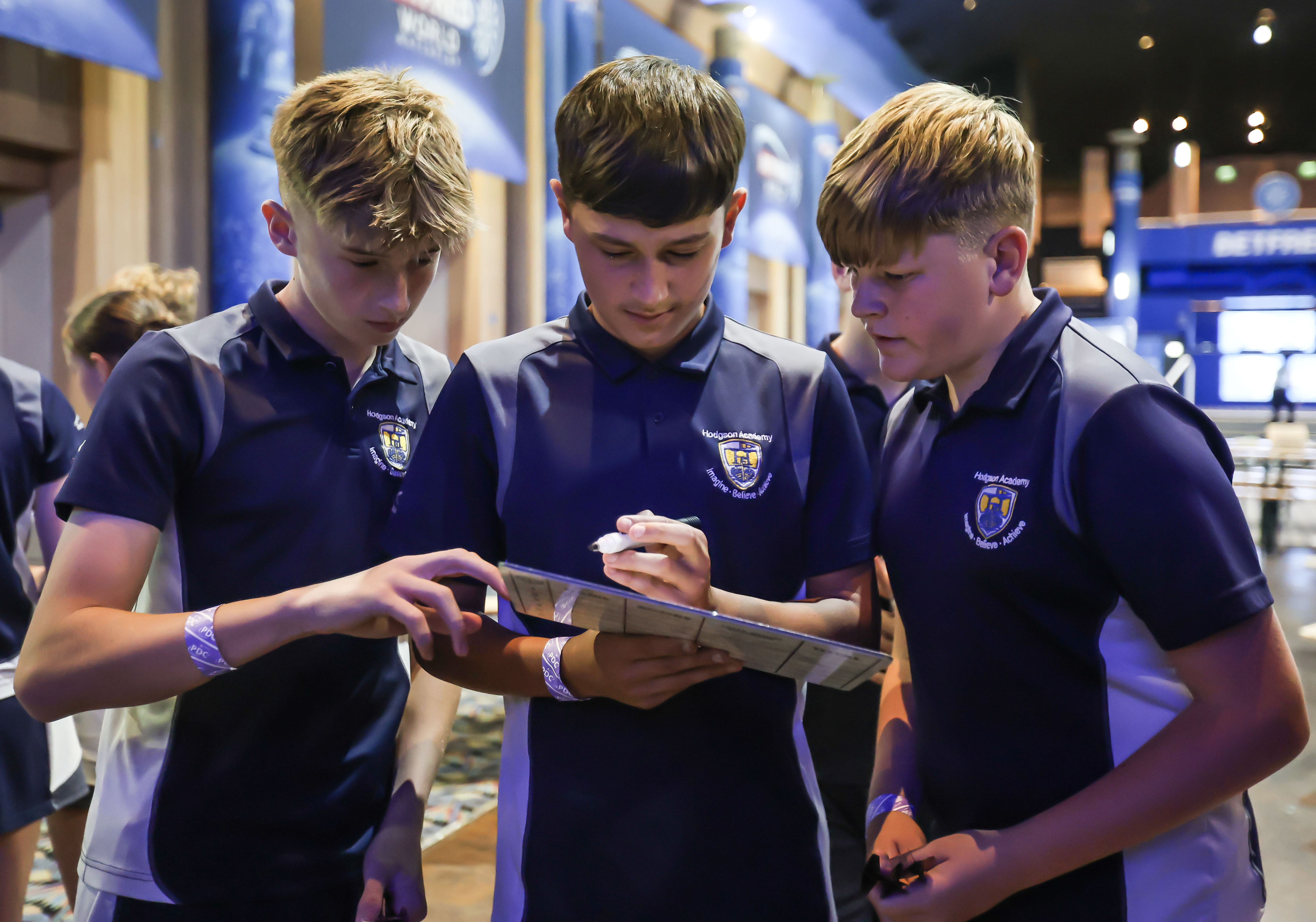 student from Blackpool's Hodgson Academy taking part in Bullseye Maths at the town's Winter Gardens