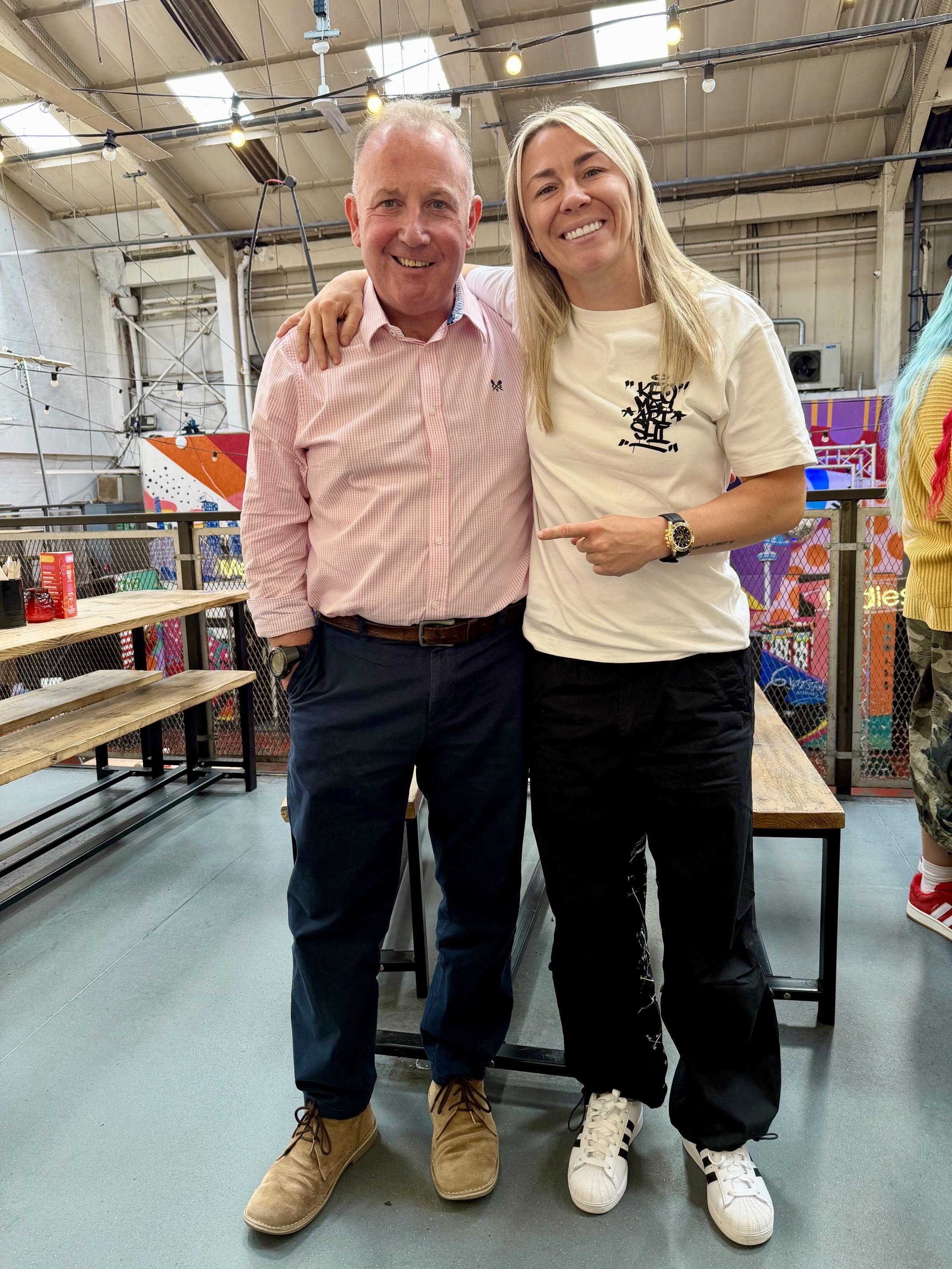 Boxer Molly McCann and Colin Petch at Liverpool's Baltic Market