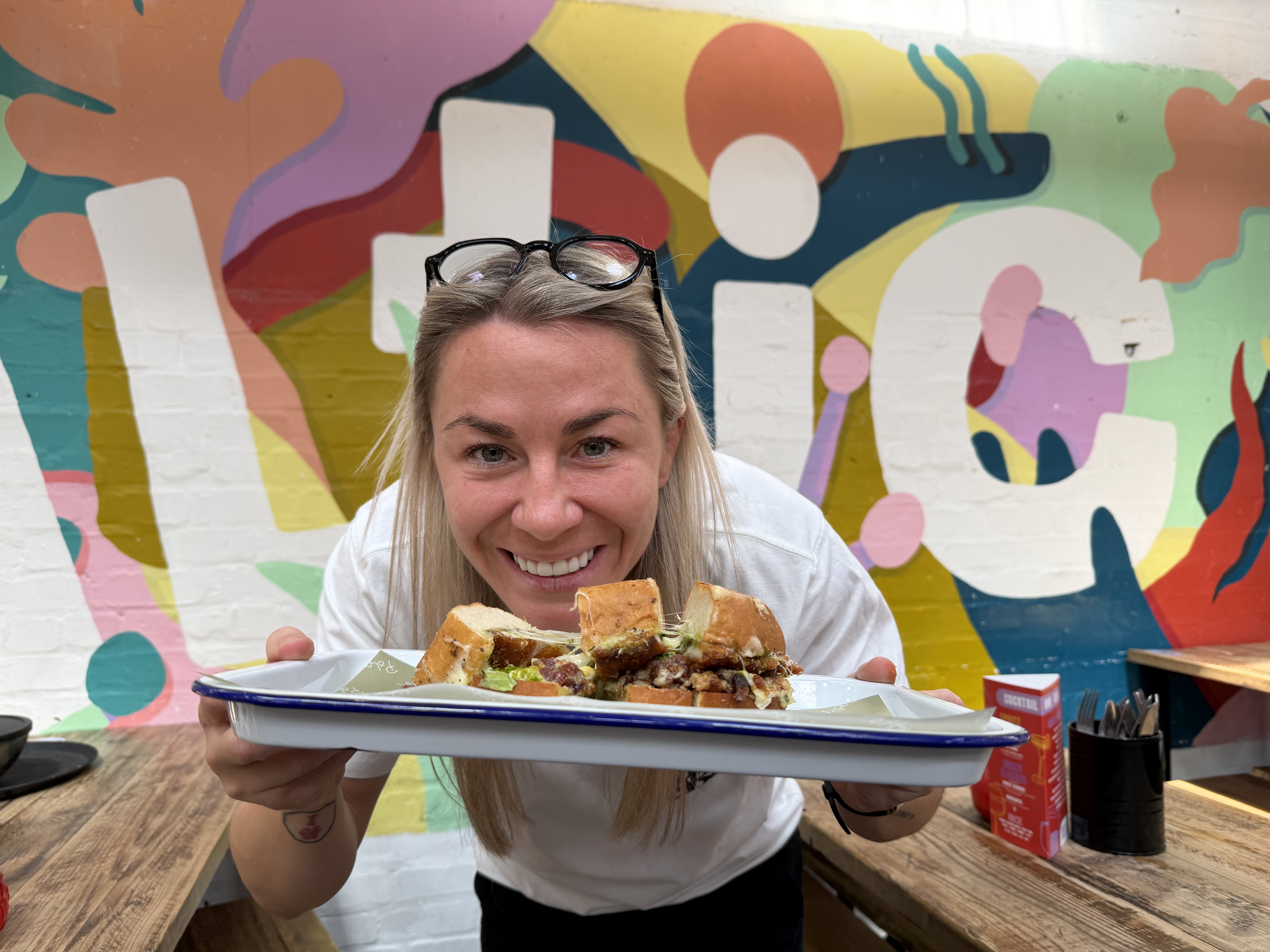 Molly with some irresistable Polpetta fayre at Baltic Market